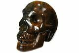 Polished Tiger's Eye Skull - Crystal Skull #111812-2